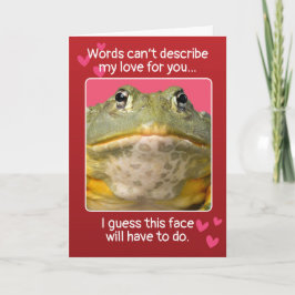 Funny Valentijnsdag Face Feestdagen Kaart