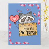 Funny Valentijnsdag Folded Wenskaart Kaart (Gele Bloem)