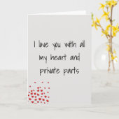 Funny Valentijnsdag houdt van jullie privéonderdel Kaart (Gele Bloem)