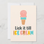 Funny Valentijnsdag Ice Cream Joke Feestdagenkaart (Voorkant)