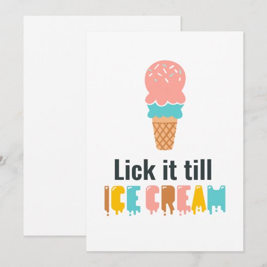 Funny Valentijnsdag Ice Cream Joke Feestdagenkaart (Voorkant / Achterkant)