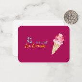 Funny Valentijnsdag Ice Cream Joke Quote Kaart Notitiekaartje (Voorkant / Achterkant in situ)