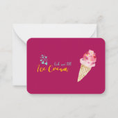 Funny Valentijnsdag Ice Cream Joke Quote Kaart Notitiekaartje (Voorkant)