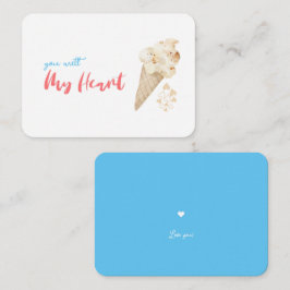 Funny Valentijnsdag Ice Cream Joke Quote Kaart Notitiekaartje