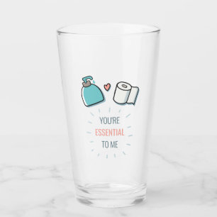 Funny Valentijnsdag, je bent essentieel voor mij. Glas