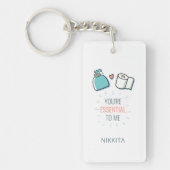 Funny Valentijnsdag, je bent essentieel voor mij Sleutelhanger (Voorkant)