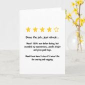 Funny Valentijnsdag Jubileum 4 Star Rating Kaart (Gele Bloem)