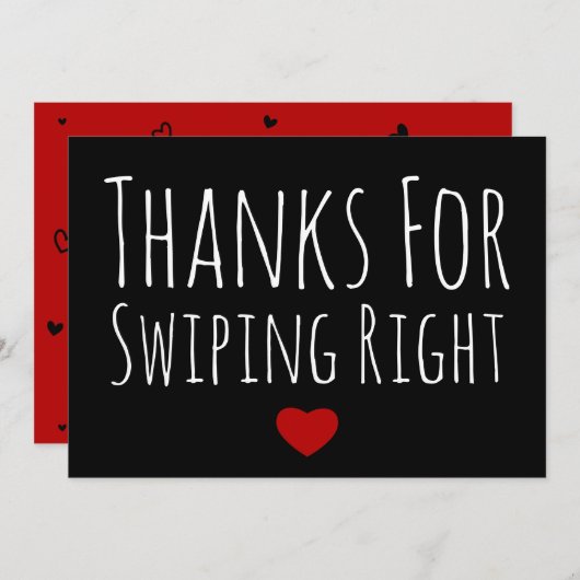 Funny Valentijnsdag Kaart Bedankt voor SWIFT (Voorkant / Achterkant)