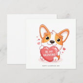 Funny Valentijnsdag Kaart - Corgi Dog Kaart (Voorkant / Achterkant)