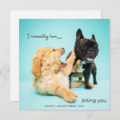 Funny Valentijnsdag Kaart - Dog Valentijns Kaart (Voorkant / Achterkant)