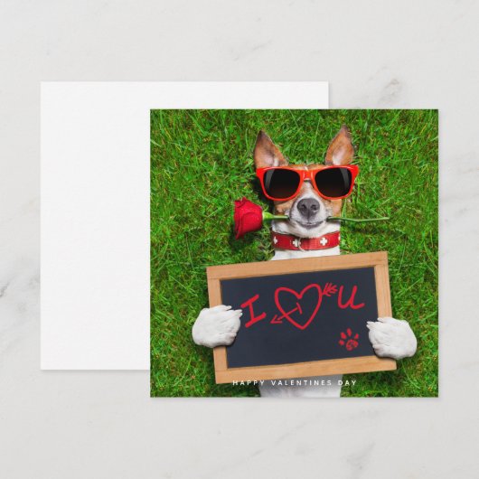Funny Valentijnsdag Kaart - Jack Russel Kaart (Voorkant / Achterkant)