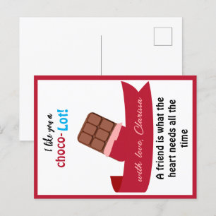 Funny Valentijnsdag Kaart Kinder - Chocolade