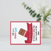 Funny Valentijnsdag Kaart Kinder - Chocolade (Staand voorkant)