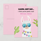 Funny Valentijnsdag Kaart Kinder - Llama (Klasloka (Voorkant / Achterkant)