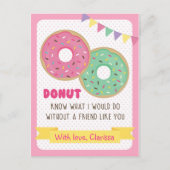 Funny Valentijnsdag Kaart Kinderen - Donut (klaslo (Voorkant)