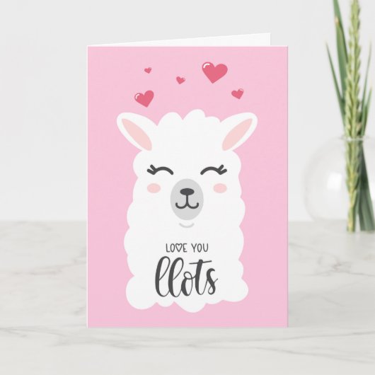 Funny Valentijnsdag Kaart - Llama-kaart (Voorkant)