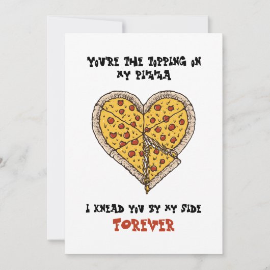 Funny Valentijnsdag Kaart Perfect voor Pizza Lover (Voorkant)