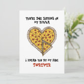 Funny Valentijnsdag Kaart Perfect voor Pizza Lover (Staand voorkant)
