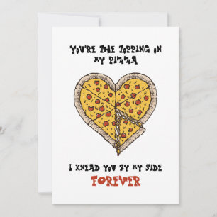 Funny Valentijnsdag Kaart Perfect voor Pizza Lover
