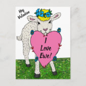 Funny Valentijnsdag Lamb Briefkaart (Voorkant)