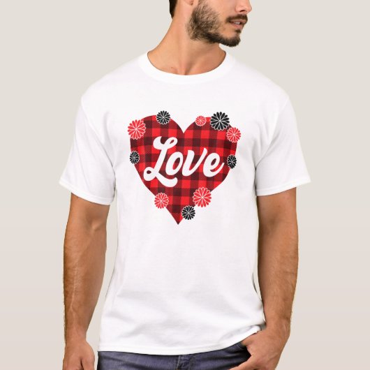 Funny Valentijnsdag Love Flower T-shirt (Voorkant)