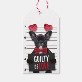Funny Valentijnsdag Mugshot Guilty Love Dog Cadeaulabel