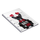 Funny Valentijnsdag Mugshot Guilty Love Dog Notitieboek (Rechterzijde)