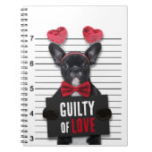 Funny Valentijnsdag Mugshot Guilty Love Dog Notitieboek (Voorkant)