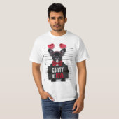 Funny Valentijnsdag Mugshot Guilty Love Dog T-shirt (Voorkant volledig)