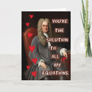 Funny Valentijnsdag Newton Geek Wiskunde Love Feestdagen Kaart