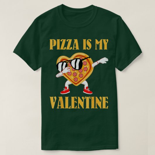 Funny Valentijnsdag Pizza is mijn Valentijn T-shirt (Design voorkant)