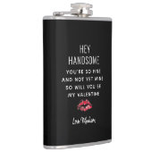 Funny Valentijnsdag Poem BoyVriend gepersonaliseer Heupfles (Rechts)