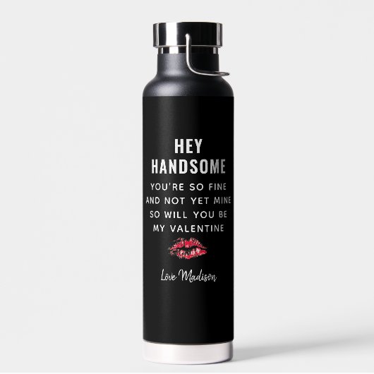 Funny Valentijnsdag Poem Boyvriend Kiss Monogram Waterfles (Links)