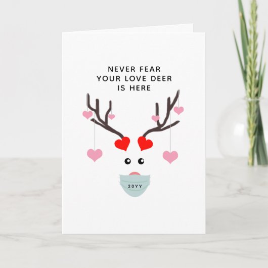 Funny Valentijnsdag Poem Love Deer Name Kaart (Voorkant)