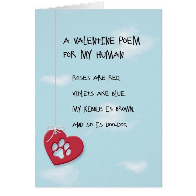Funny Valentijnsdag Poem van de Dog (Voorkant)