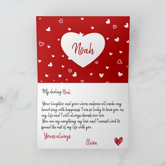 Funny Valentijnsdag Random Guy Dating App Kaart (Binnen)