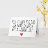 Funny Valentijnsdag Random Guy Dating App Kaart (Gele Bloem)
