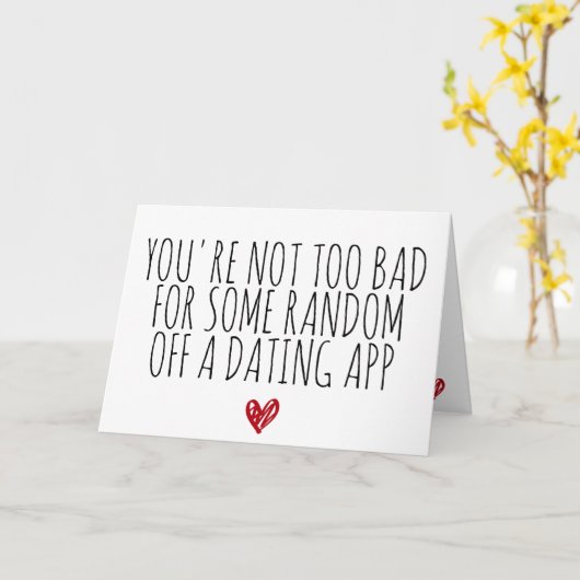 Funny Valentijnsdag Random Guy Dating App Kaart (Gele Bloem)