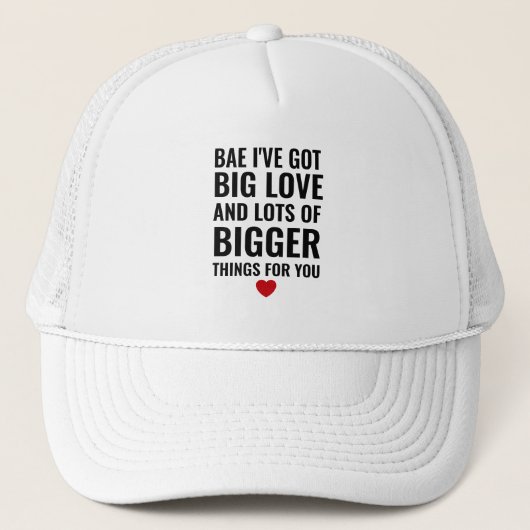 Funny Valentijnsdag Red Heart Mannen Trucker Pet (Voorkant)