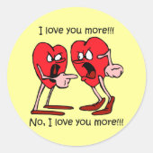 Funny Valentijnsdag Ronde Sticker (Voorkant)