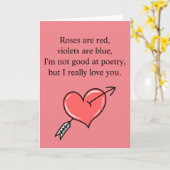 Funny Valentijnsdag Rozen Poem Kaart (Gele Bloem)