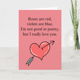 Funny Valentijnsdag Rozen Poem Kaart