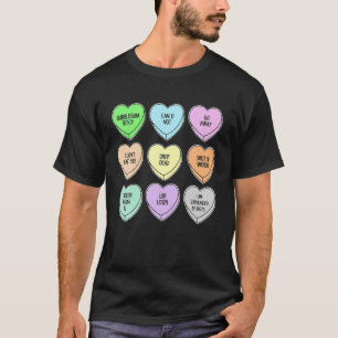 Funny Valentijnsdag Snoep Heart Mannen Womens Vale T-shirt