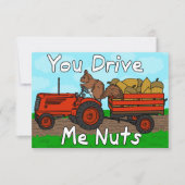 Funny Valentijnsdag Squirrel Pun Kinder klaslokaal Kaart (Voorkant)