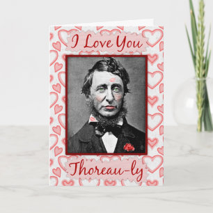 Funny Valentijnsdag Thoreau Bookworm Nerd Love Feestdagen Kaart