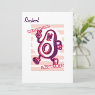 Funny Valentijnsdag voor avocado-minnaar Feestdagenkaart
