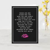 Funny Valentijnse Boyvriend Breakup Sarcastic Poem Kaart (Gele Bloem)