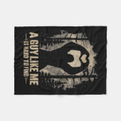 Funny Valentine Bigfoot Heart A Guy Like Me Is Har Fleece Deken (Voorkant (Horizontaal))