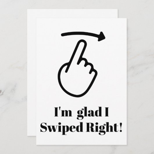 Funny Valentine Day Card Ik ben blij dat ik goed h Feestdagenkaart (Voorkant / Achterkant)