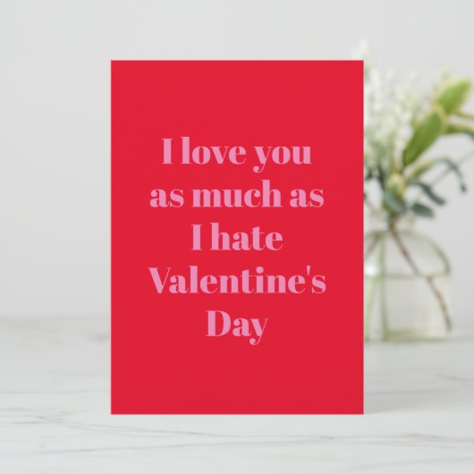 Funny Valentine Day Card Ik hou van je Feestdagenkaart (Staand voorkant)